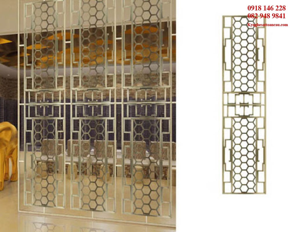 Vách ngăn inox xi mạ VNI18