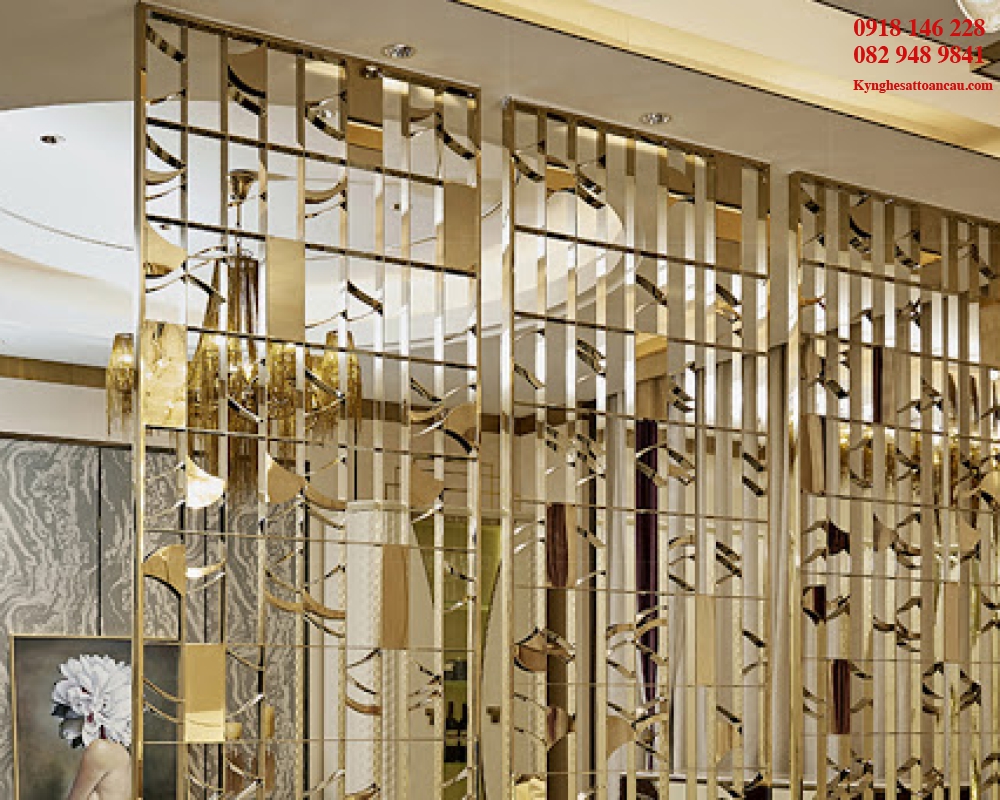 Vách ngăn inox xi mạ VNI07