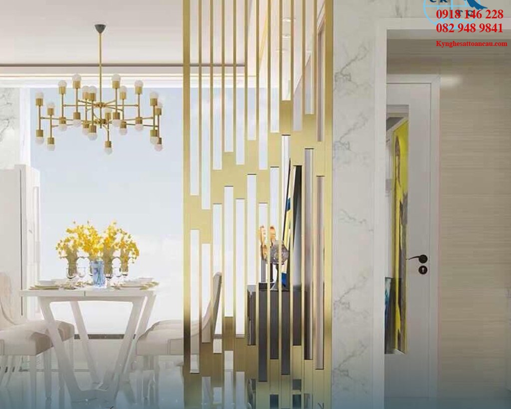 Vách ngăn inox xi mạ VNI04