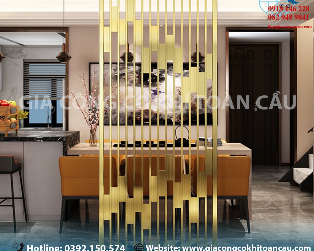 Vách ngăn inox xi mạ VNI49