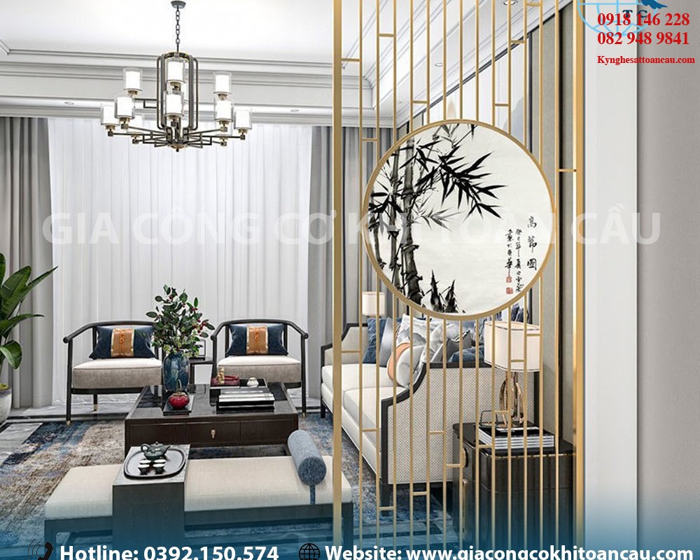 Vách ngăn inox xi mạ VNI50