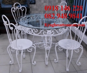 BÀN GHẾ SẮT MỸ THUẬT BS4