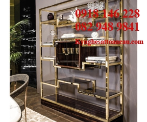Kệ Inox mạ vàng cao cấp KIXM08
