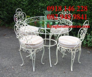 BÀN GHẾ SẮT MỸ THUẬT GS2