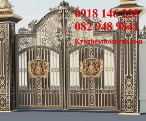 Cửa cổng nhôm đúc N3